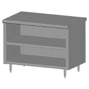 SPG 5CBT-24 - Universal Stainless Work Table, Cabinet Base With Open Front, 60"W X 24"D