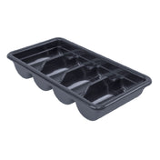 Quantum FSB-20113CS_BLACK - Bussing Tub, 11-3/8"W X 20-7/16"L X 3-3/4"H, (4) Compartments