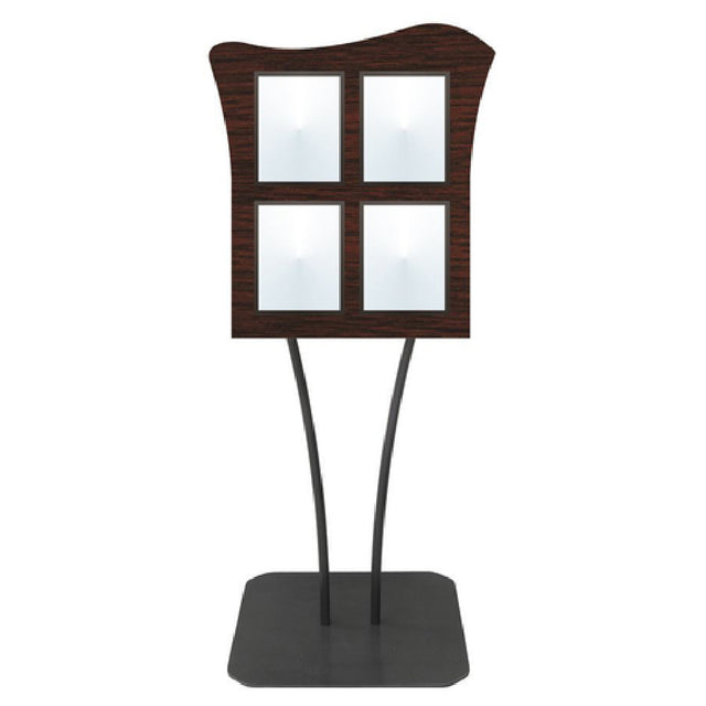 Hubert 27684 - Menu Board, 4-pocket, Floor Stand