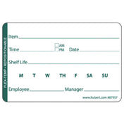 Hubert 87957 - Flex-Temp Shelf Life Label, 3" X 2", Rectangular