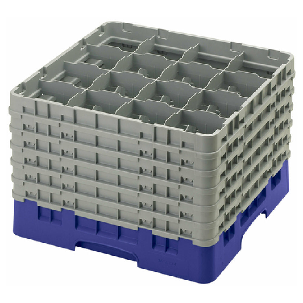 Cambro 16S1214186 Camrack® Glass Rack With (6) Soft Gray Extenders Full Size