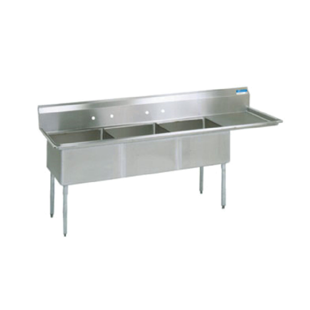 BK Resources BKS-3-24-14-24RS Sink Three Compartment 98-1/2"W X 29-13/16"D X 43-3/4"H Overall Size
