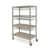 Piper Products MPR-60-4M - Drying & Transport Rack, 4-shelf With Guides On 1-1/2" Centers