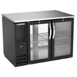 Beverage Air BB48HC-1-FG-PT-B - Refrigerated Pass-Thru Back Bar Open Food Rated Refrigerator