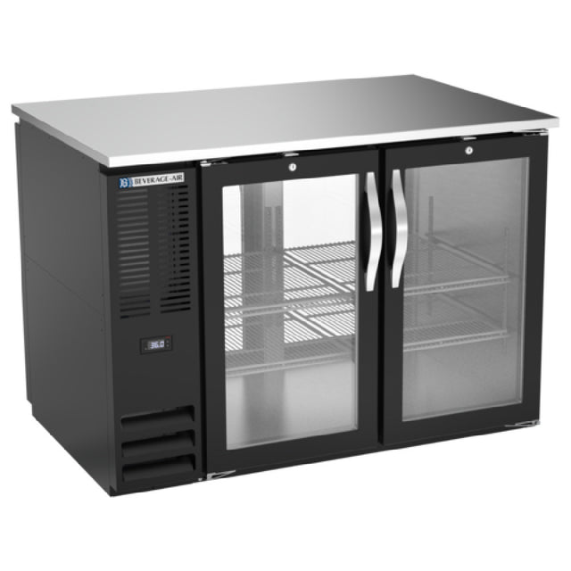 Beverage Air BB48HC-FG-PT-B - Refrigerated Pass-Thru Back Bar Open Food Rated Refrigerator
