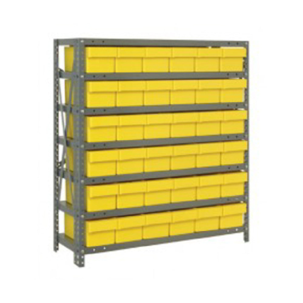 Quantum 1839-602_YELLOW - Shelving Unit, 18"D X 36"L X 39"H, Heavy Duty