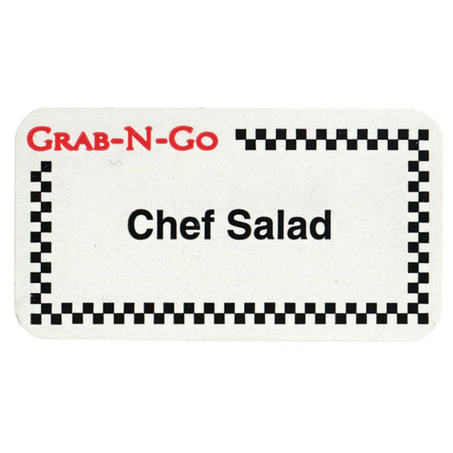 Hubert 85324 - Grab-N-Go Food Label, "Chef Salad", 1-3/4" X 7/8"