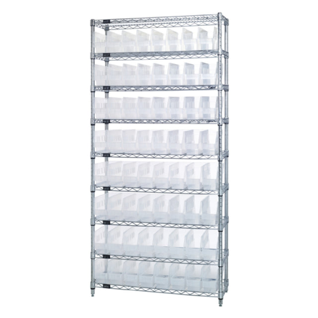 Quantum WR9-203CL Bin Wire Shelving System 36"W X 18"D X 74"H Overall Size 800 Lb. Capacity Per Shelf