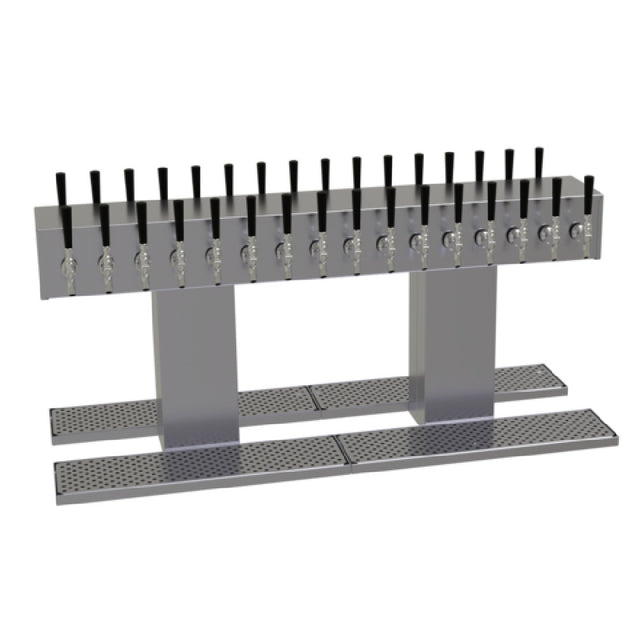 Glastender DT-32-SSR Double-Sided Draft Dispensing Tower Countertop (32) Stainless Steel Faucets (handles Not Included)