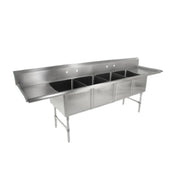 John Boos 4B18244-2D18-X "B" Series Sink 4-compartment 111"W X 29-1/2"D X 44"H Overall Size