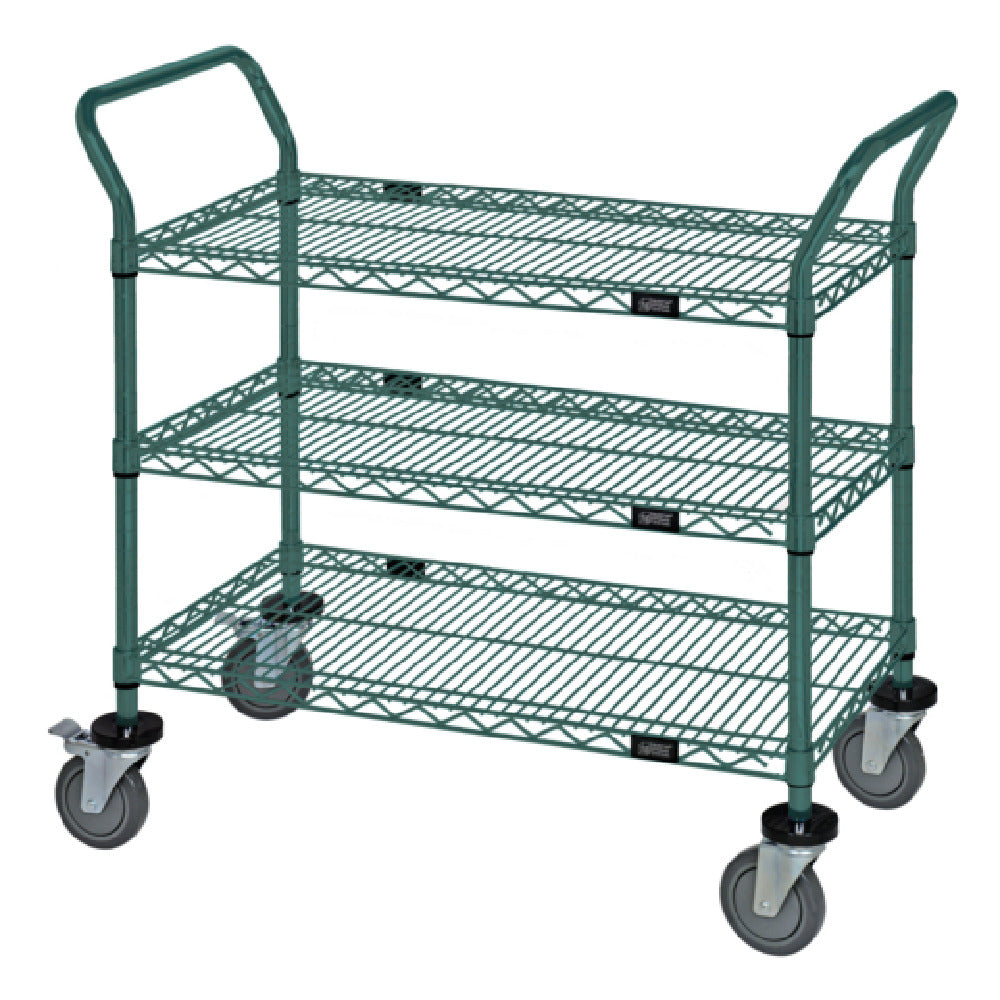 Quantum WRC-2160P-3 Utility Cart 60"W X 21"D X 37-1/2"H (3) Wire Shelves