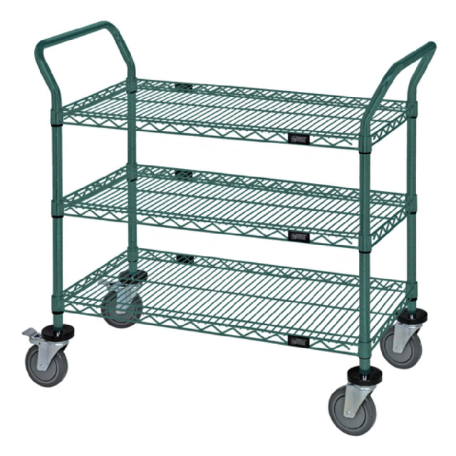Quantum WRC-2142P-3 Utility Cart 42"W X 21"D X 37-1/2"H (3) Wire Shelves