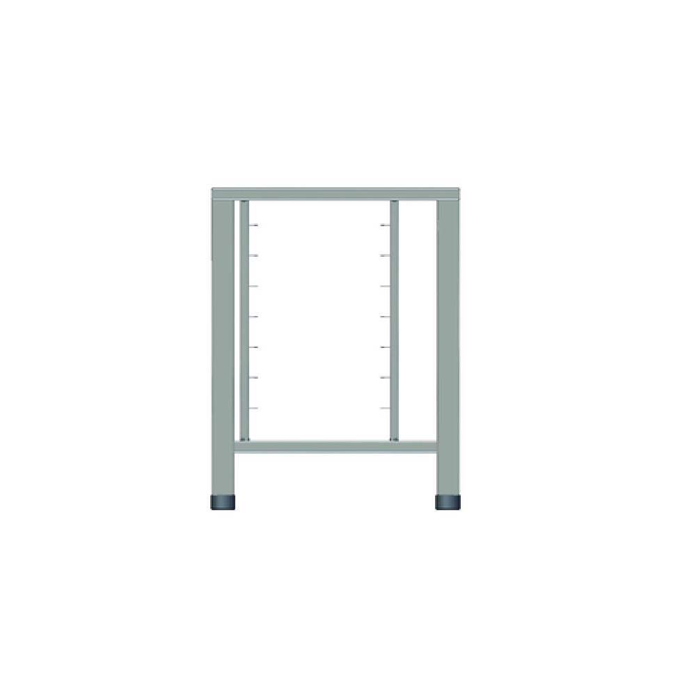 Tecnoeka EKTAS 412STK Stainless Steel Table 24.02"W X 24.8"D X 31.14"H Has Lateral Supports For (7) Trays For Half-size (18" X 13") Evolution Ovens