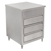 John Boos 4CD4-3024-L Drawer Cabinet 24"W X 30"D X 35-3/4"H 14/300 Stainless Steel Flat Top