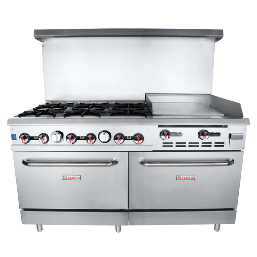 Empura EGR60-G24_LP - Double Base Gas Range, Liquid Propane, 60"W X 32-5/8"D X 60-1/8"H