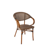 JMC Furniture MAGELLAN ARM CHAIR Magellan Arm Chair Outdoor Use Synthetic Espresso Weave Seat And Back
