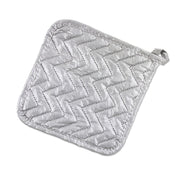 Alegacy Foodservice Products PHS8 Pot Holder 8" X 8" Silicone With Metallic Silver Finish