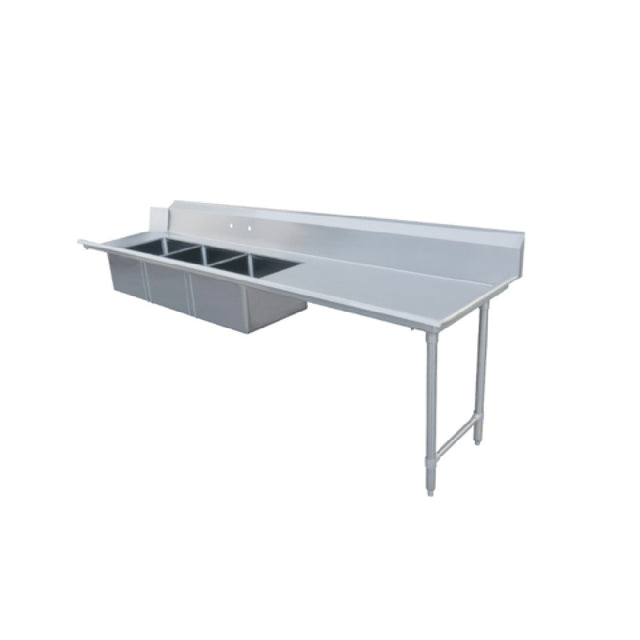 Omcan 48500 (48500) Soiled Dishtable Straight Design 96"W X 30"D X 44"H