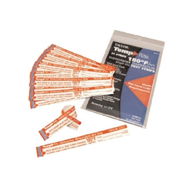 Royal TAY 8767J - TempRite® Dishwasher Temperature Test Strips, 180°F (82° C) (25 Strips Per Pack) (12 Pack Per Case)