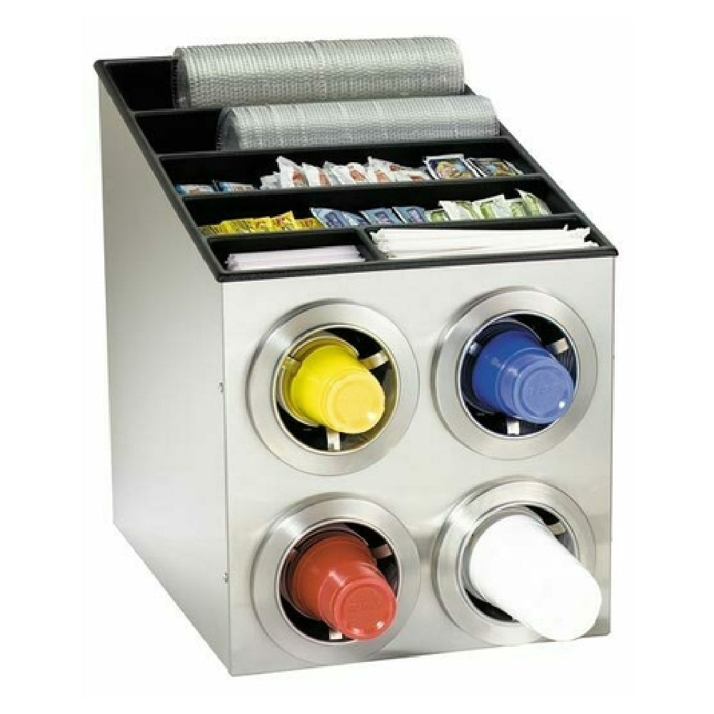 Dispense-Rite CTC-L-2X2SS - Cup Dispensing Cabinet, Adjustable, (4) ADJ-2F