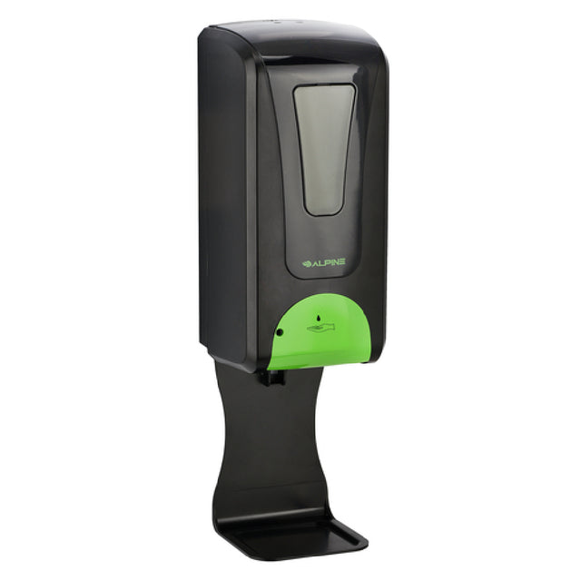 Alpine Industries ALP430-L-T-BLK Soap & Hand Sanitizer Gel Dispenser 4-1/2"W X 6-1/10"D X 18-1/10"H