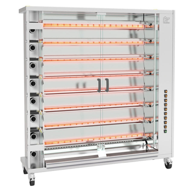 Rotisol FF1655-8G-SS FauxFlame™ Rotisserie Oven Gas Floor Model