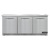 Continental Refrigerator SW72N-FB Work Top Refrigerator Front Breather 72"W