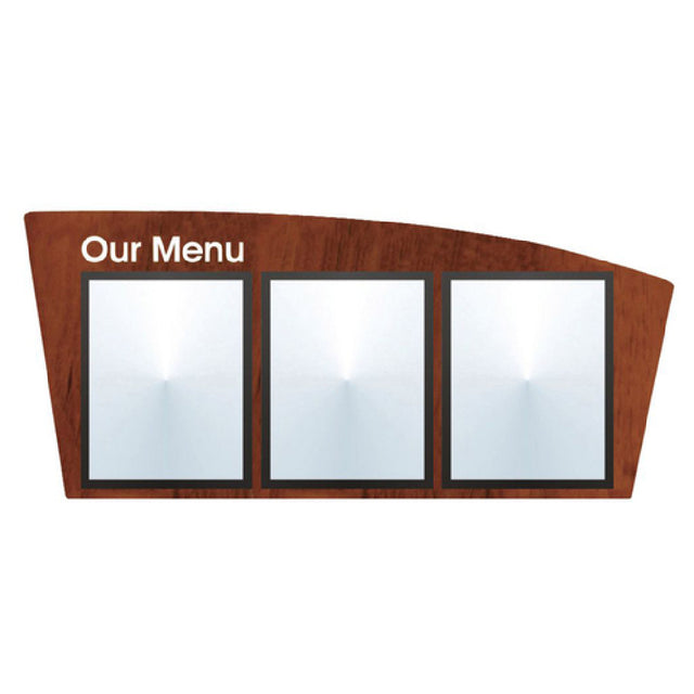 Hubert 34078 - Menu Board, 3-pocket, Wall-mount