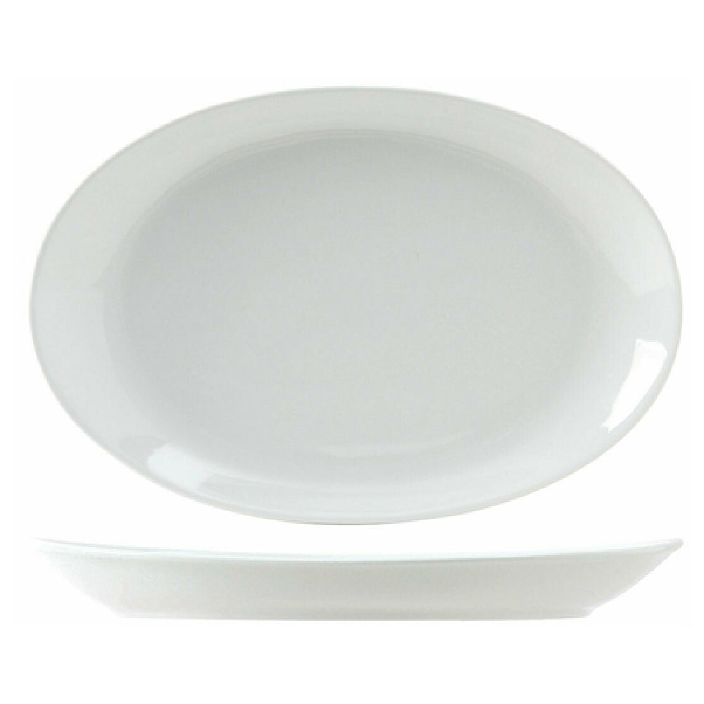 Tuxton ALH-136W Wing Platter 13-3/4"L X 9-1/4"W Microwave & Dishwasher Safe
