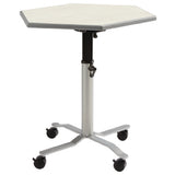 Forbes Industries REVFT36HXMXE####-RA##C3 Snap™ Portable Table Hexagonal 36" Dia. X 30" To 42" Gas-assisted Adjustable Height