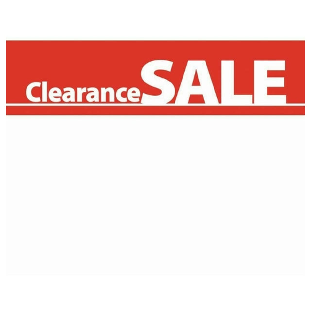 Hubert 56345 - Promotional Write-On Sign, "Clearance Sale" Imprinted, 7"L X 5-1/2"H