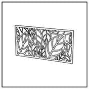 BauscherHepp VE-38024 Venta® Metal Panel With Cut-out Decor "LEAF" To Cover The Front Of The Buffet Table