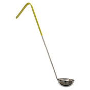 Omcan 80761 1 Oz One-Piece Stainless Steel Ladle With Yellow Handle