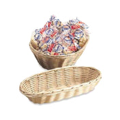 Vollrath 47204 Cracker Basket Oblong Tan Plastic Rattan