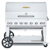 Crown Verity CV-MCB-48-SI50/100-RDP Mobile Outdoor Charbroiler LP Gas 46" X 21" Grill Area