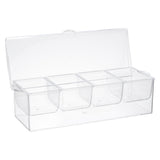 TableCraft Products 10006 - Bar Condiment Holder, 16-1/8" X 6-1/4" X 5", (4) 1.5pt Inserts