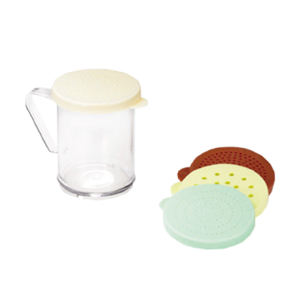 TableCraft Products 166F - Dredge/Shaker Set, 10 Oz., Poly With Handle & 1 Each Beige