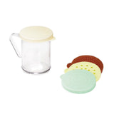 TableCraft Products 166F - Dredge/Shaker Set, 10 Oz., Poly With Handle & 1 Each Beige