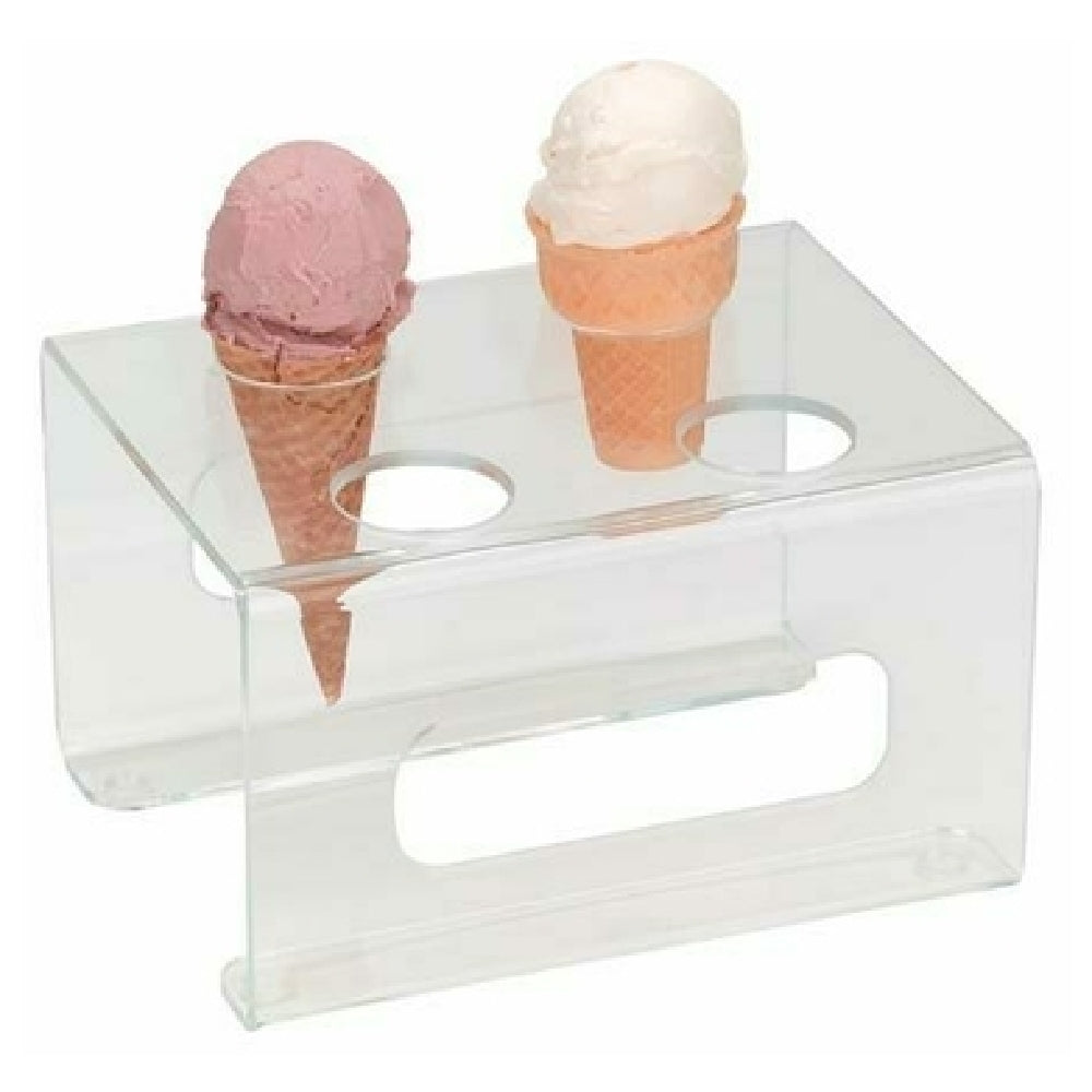 Dispense-Rite CTCS-4C - Ice Cream Cone Holder, (4) 1-5/8" Holes, 5"H X 8"W X 6-1/4"D