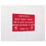 Hubert 27679 - Sign, "Employees Must Wash Hands", 6" X 4"H
