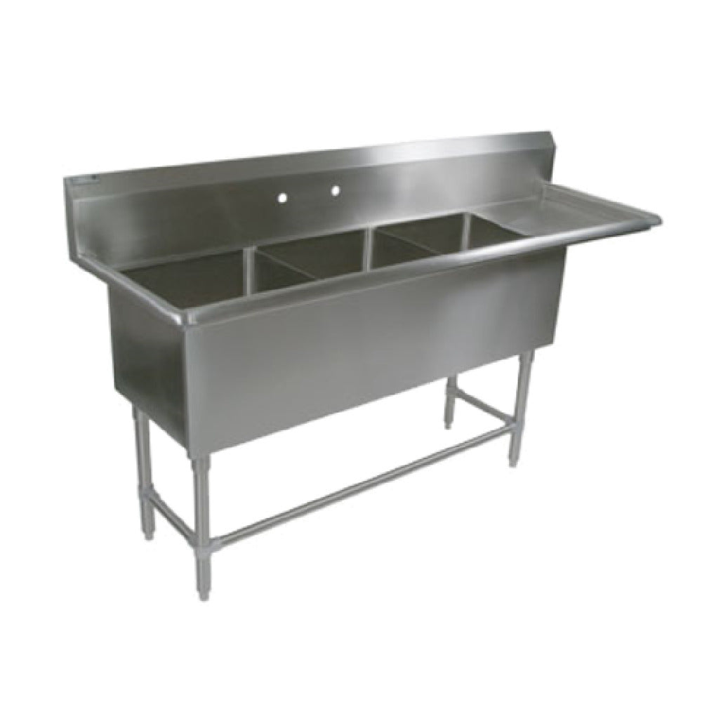 John Boos 3PB20-1D30R Pro-Bowl Sink 3-compartment 94-3/16"W X 25-1/2"D X 44-1/16"H Overall Size