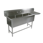 John Boos 43PB1620-1D18R Pro-Bowl Sink 3-compartment 70-3/16"W X 25-1/2"D X 44-1/16"H Overall Size