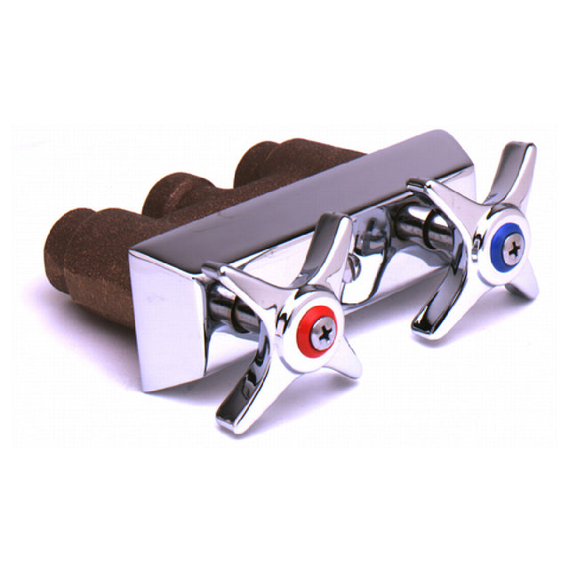 T&S Brass B-0512 Concealed Mixing Faucet 4-arm Handles 3/8" NPT Inlets & Outlets