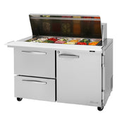 Turbo Air PST-48-18-D2R(L)-N PRO Series Mega Top Sandwich/Salad Prep Table Two-section