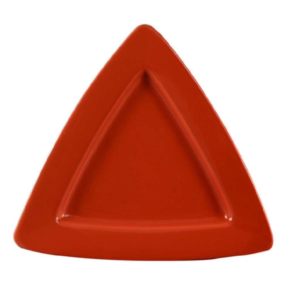 CAC China TRG-12-R Festiware Plate 11-1/2"L X 11-1/2"W X 1"H Triangular