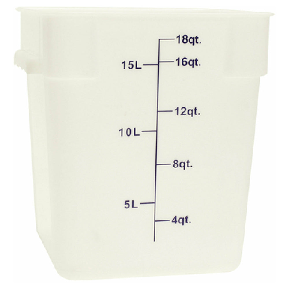 Thunder Group PLSFT018PP Food Storage Container 18 Quart Square