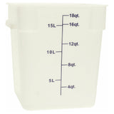 Thunder Group PLSFT018PP Food Storage Container 18 Quart Square
