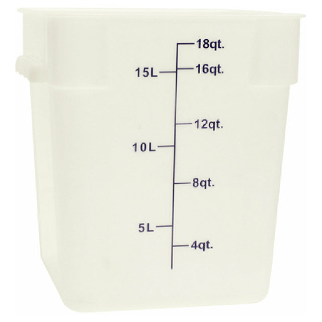 Thunder Group PLSFT018PP Food Storage Container 18 Quart Square