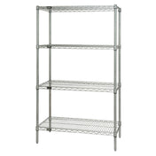 Quantum WR63-1860C Wire Shelving Starter Kit 60"W X 18"D X 63"H 600 800 Lb. Capacity