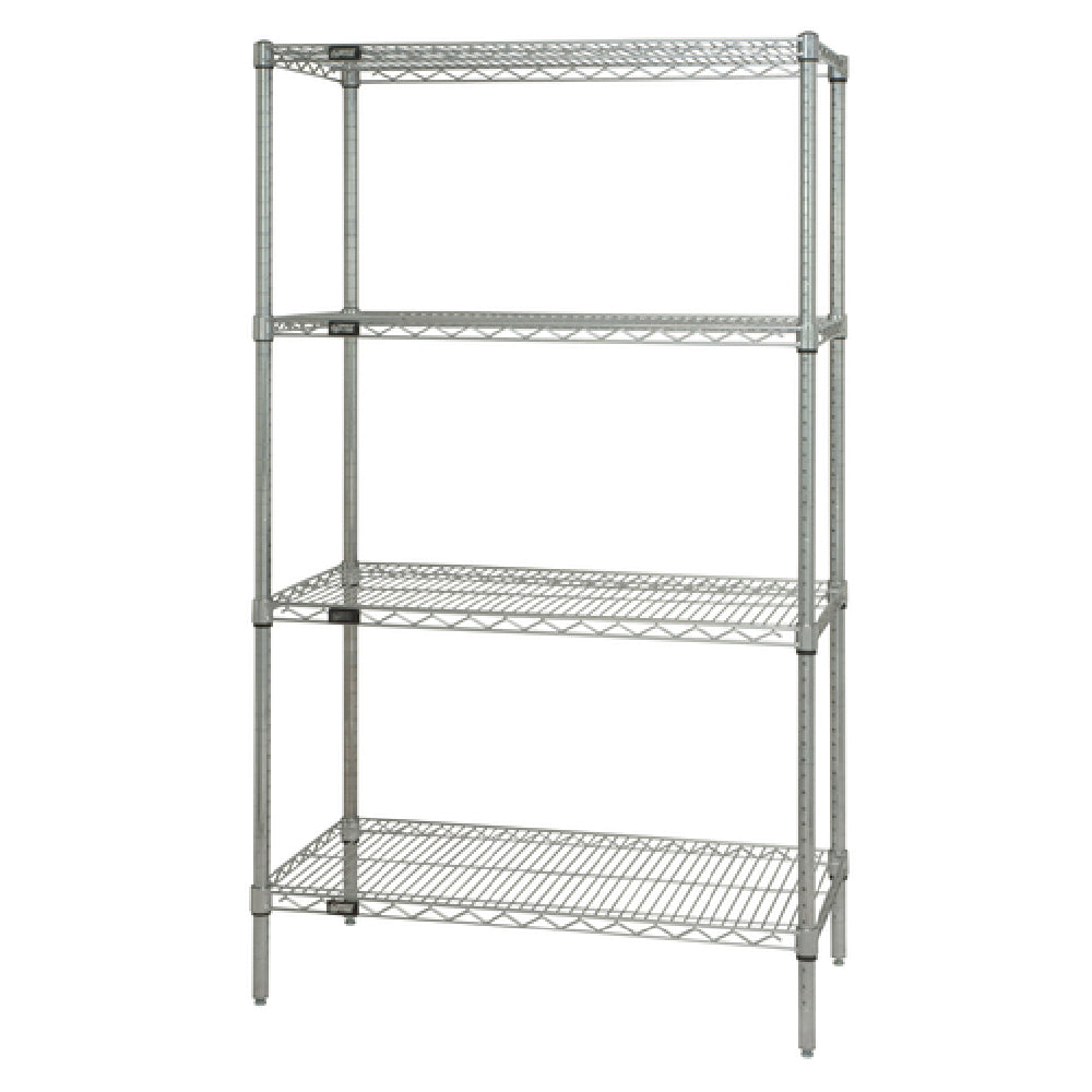 Quantum WR74-2448C Wire Shelving Starter Kit 48"W X 24"D X 74"H 600 800 Lb. Capacity